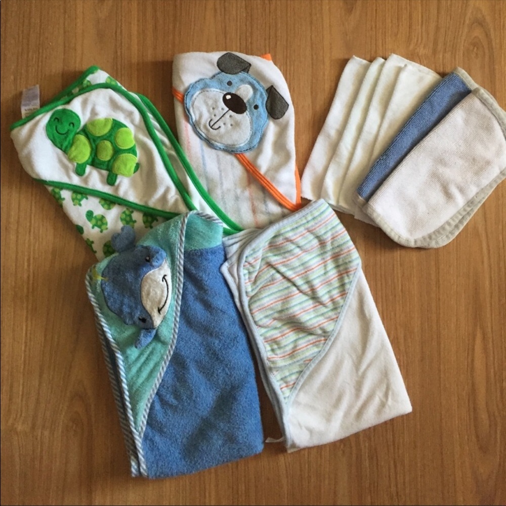 Baby bath towels and wash cloths
